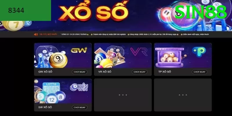 Xổ Số Online - sin88 - Đồ họa đỉnh cao